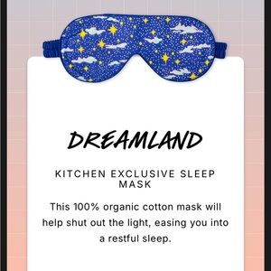 LUSH Dreamland Sleep Mask kitchen box exclusive eye sleeping beauty rest